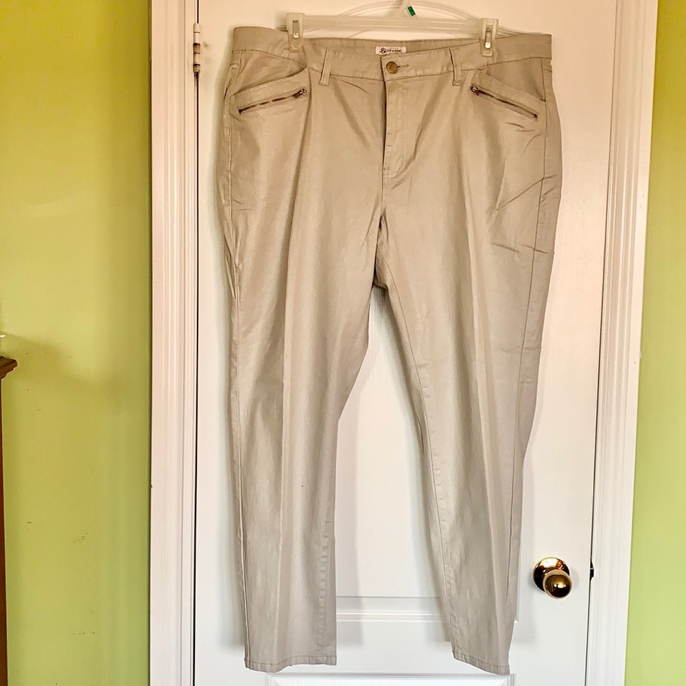 Love & Legend Skinny Pants - Grey Metallic